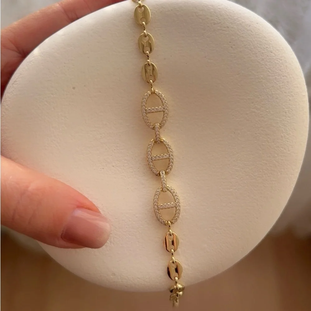 Restock 🔥 14K Gold Plated Mariner Link Chain Bracelet | Adjustable Waterproof